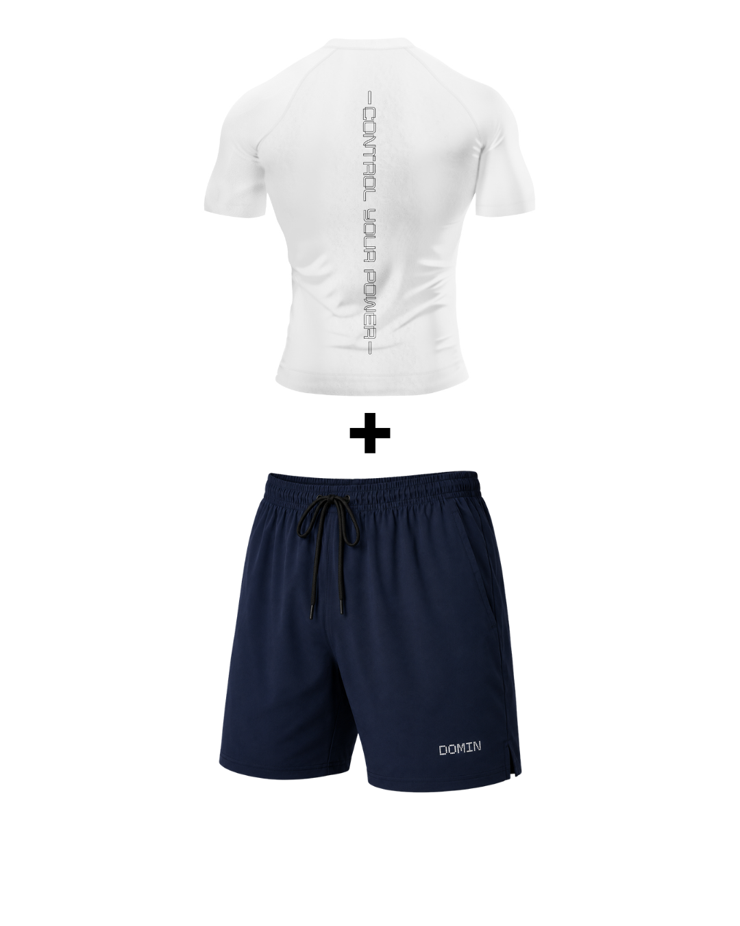 Polar Navy (White tee + Navy shorts)