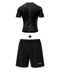 Midnight Blackout (Black tee + Black shorts)