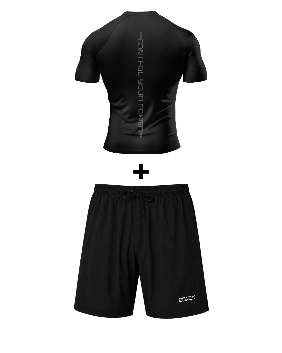 Midnight Blackout (Black tee + Black shorts)