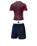 Royal Crush (Burgundy tee + Navy shorts)