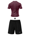 Dark Ember (Burgundy tee + Black shorts)