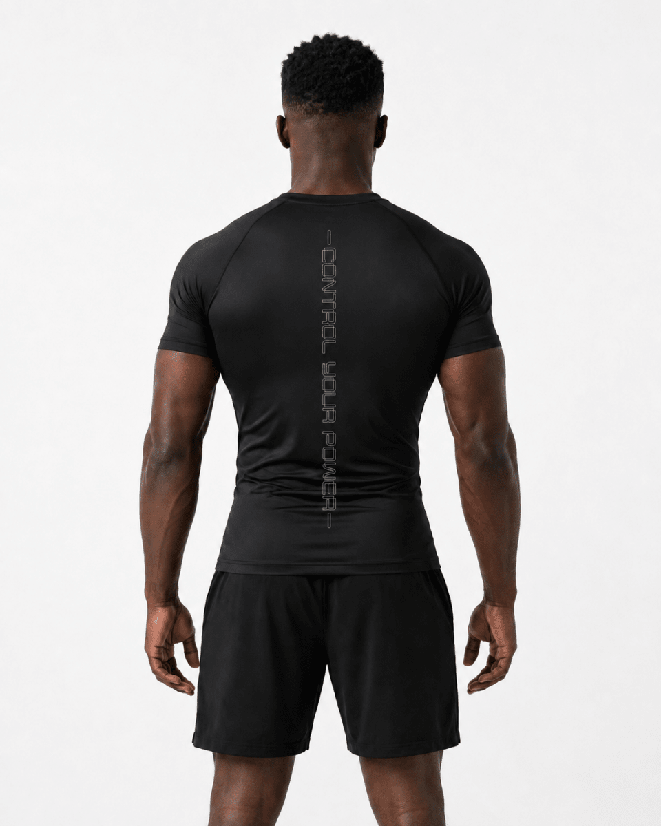 Black Domin Force Tee - Slim Fit