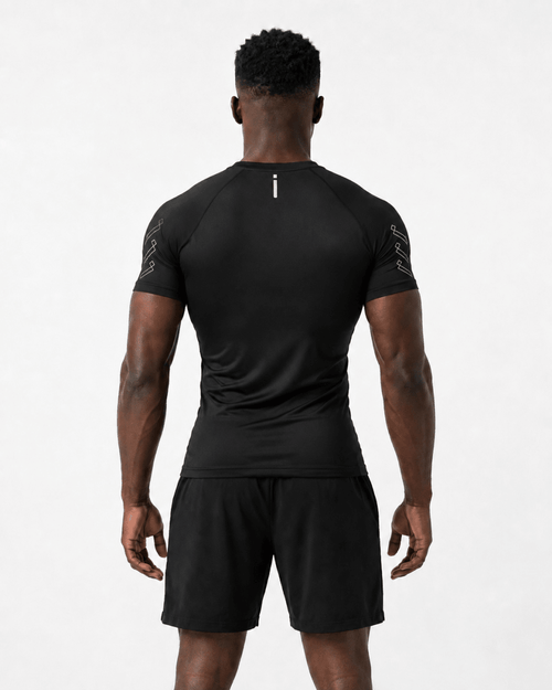 Black Domin Shadow Tee - Slim Fit
