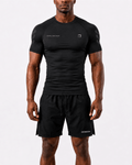 Black Domin Shadow Tee - Slim Fit