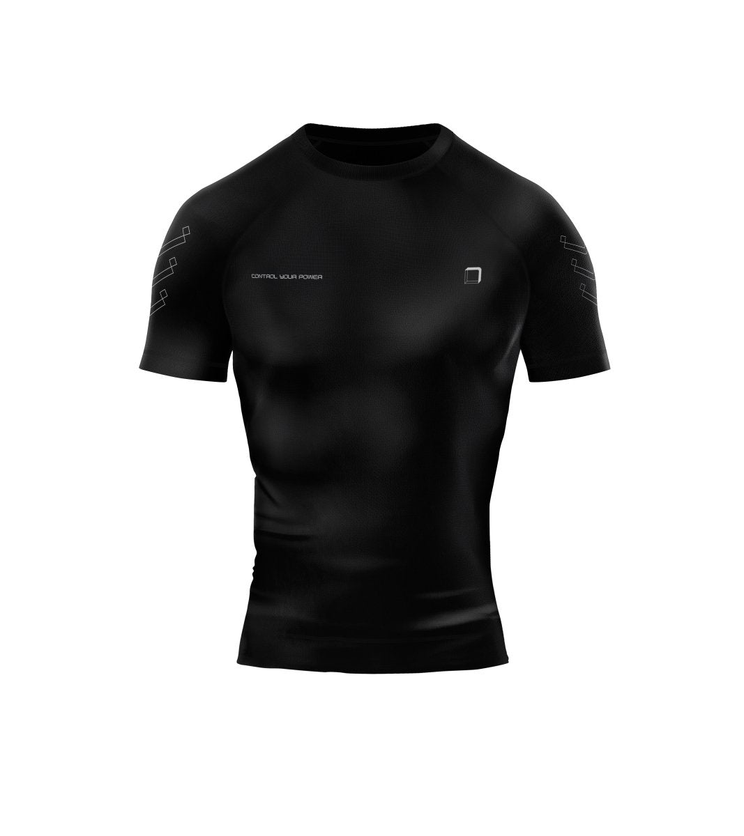 Black Domin Shadow Tee - Slim Fit