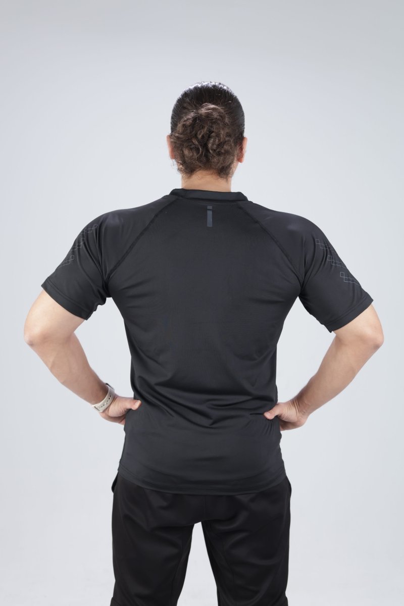 Black Domin Shadow Tee - Slim Fit