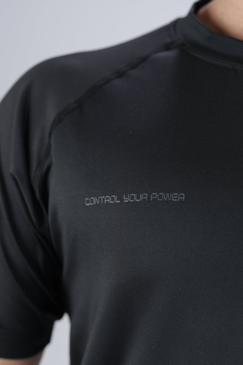 Black Domin Shadow Tee - Slim Fit