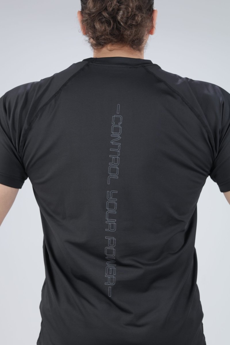 Black Domin Force Tee - Slim Fit