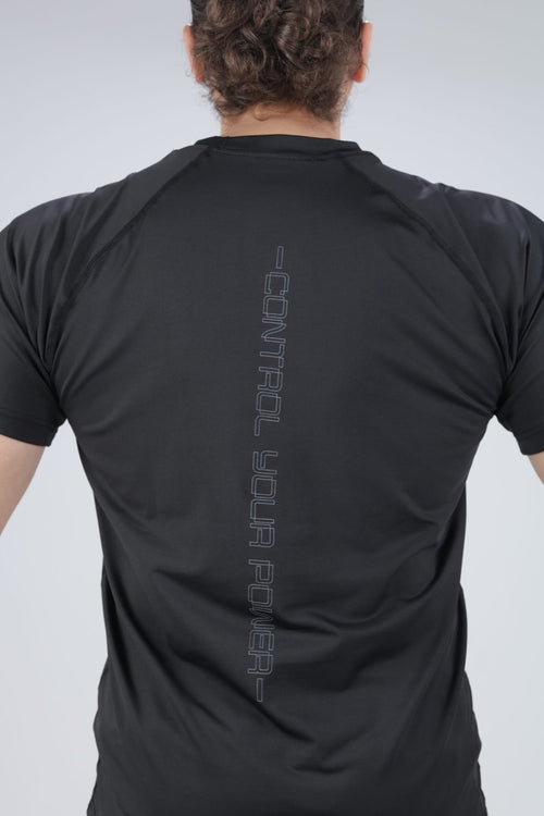 Black Domin Force Tee - Slim Fit