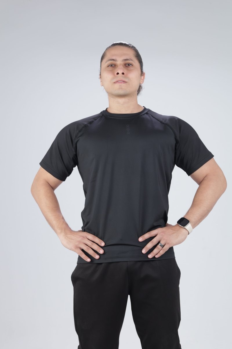 Black Domin Force Tee - Slim Fit
