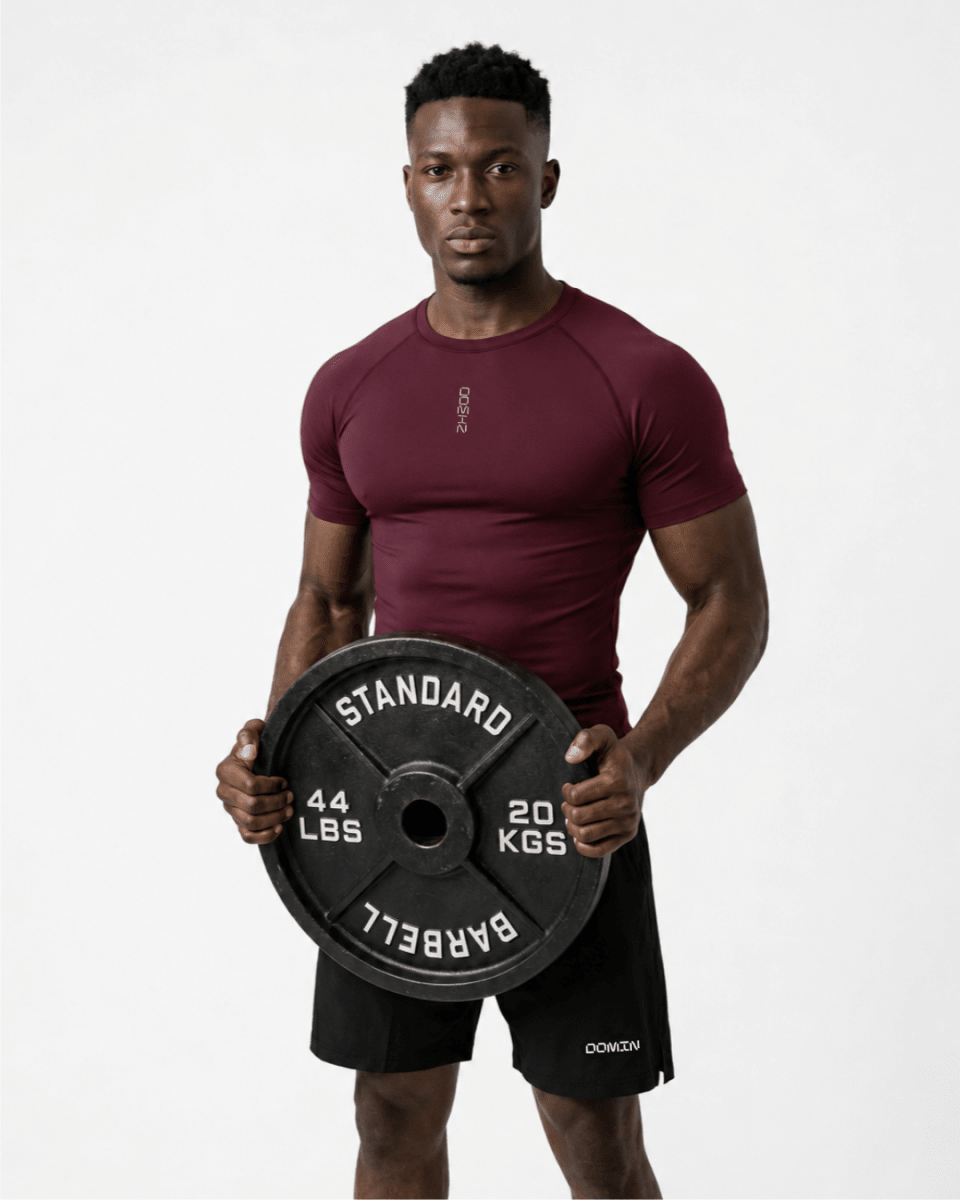 Burgundy Domin Force Tee - Slim Fit