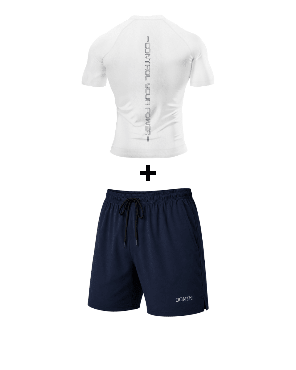 Polar Navy (White tee + Navy shorts)
