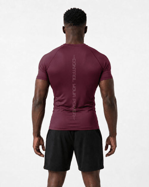 Burgundy Domin Force Tee - Slim Fit