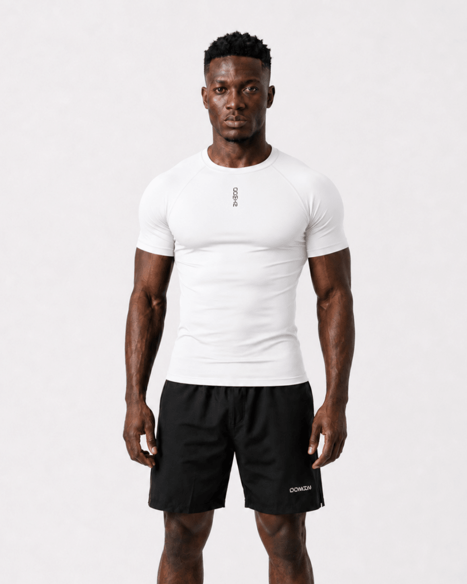 White Domin Force Tee - Slim Fit