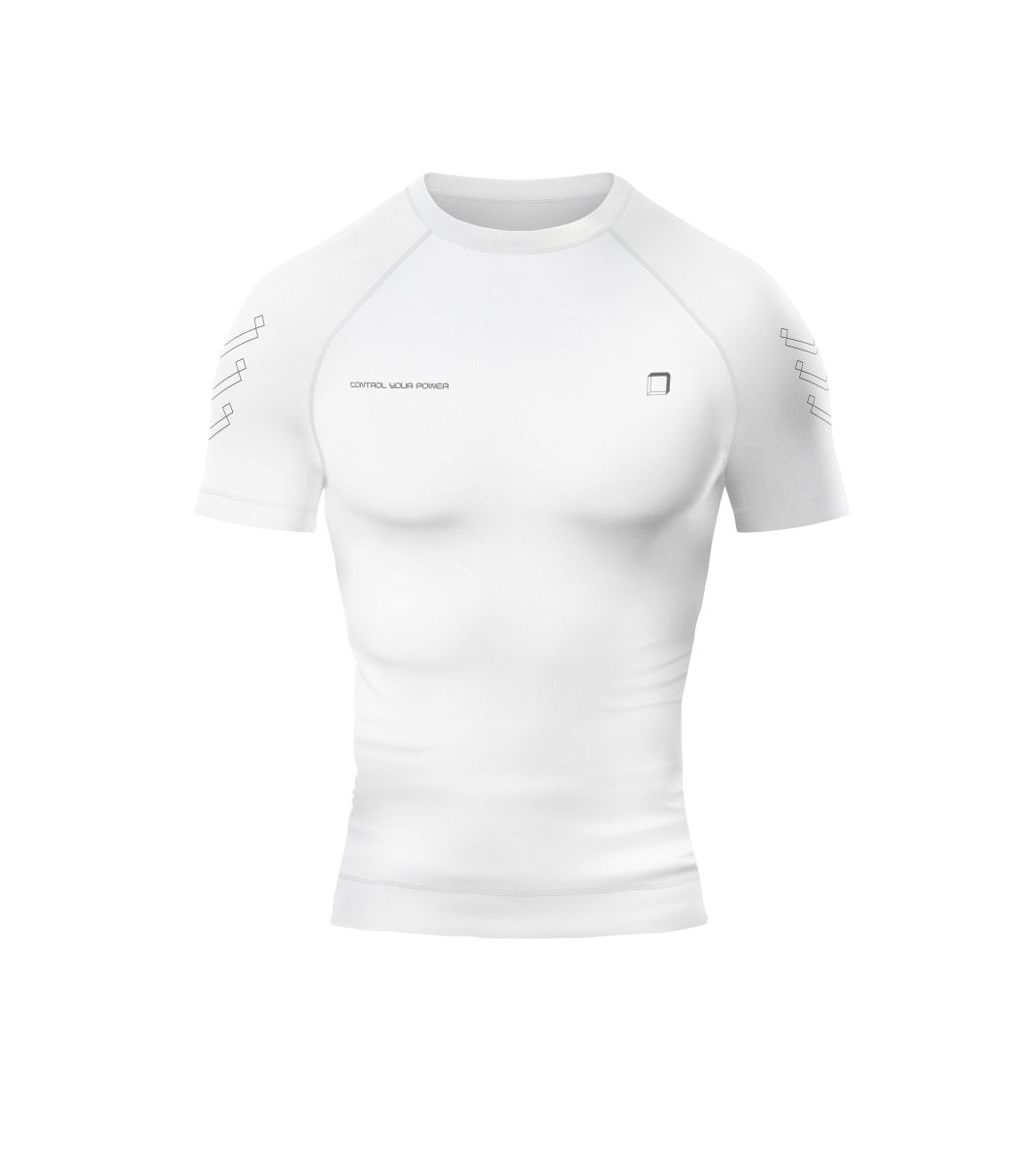 White Domin Shadow Tee - Slim Fit