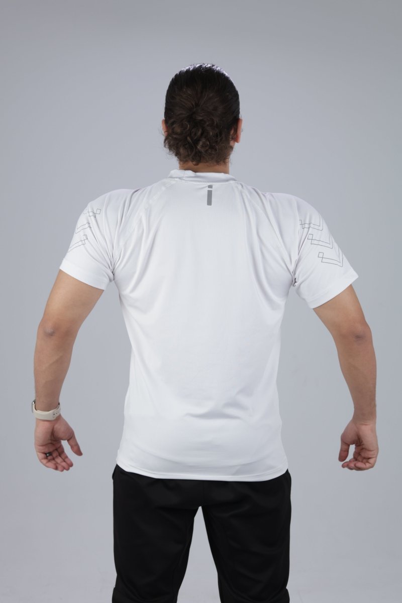 White Domin Shadow Tee - Slim Fit