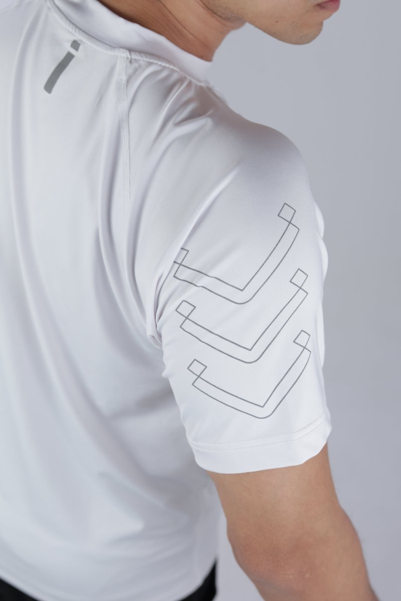 White Domin Shadow Tee - Slim Fit
