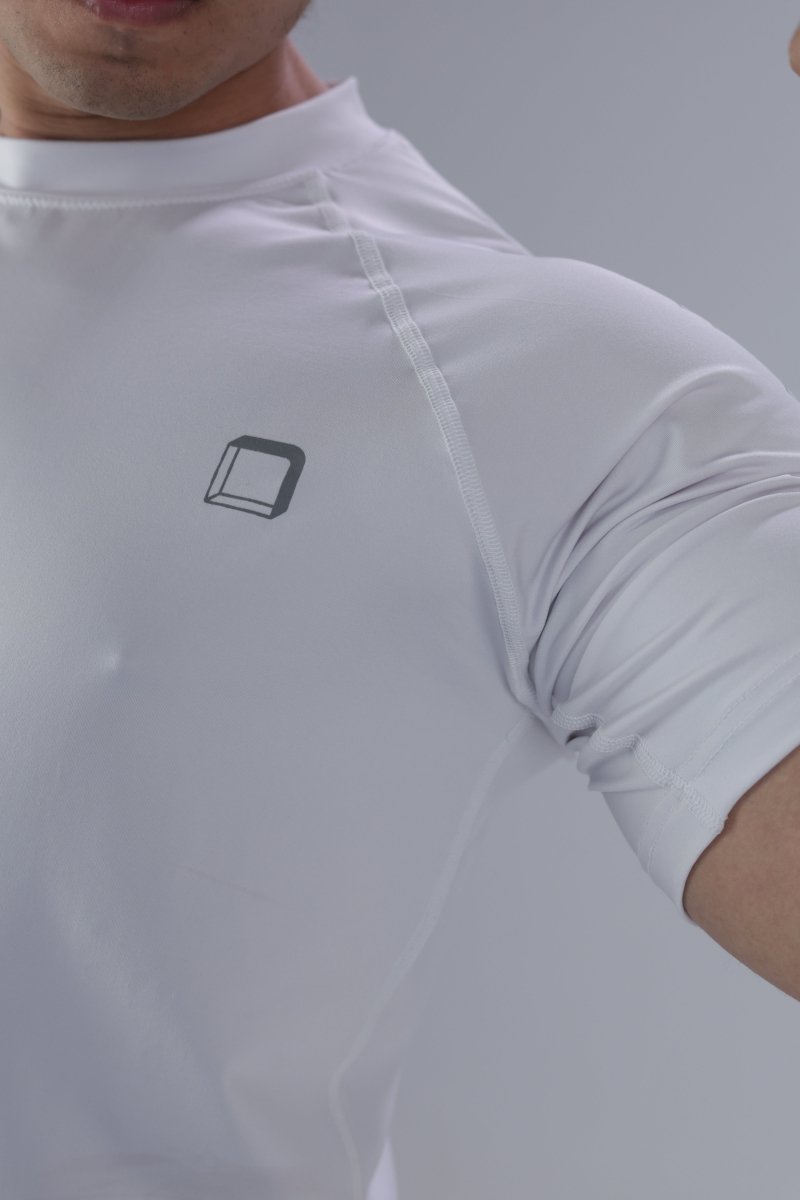 White Domin Shadow Tee - Slim Fit
